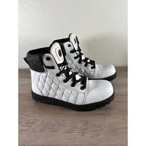 Avenger Work Boots White Black Metro 8" Women's Size‎ 9.5 EU 42 EUC